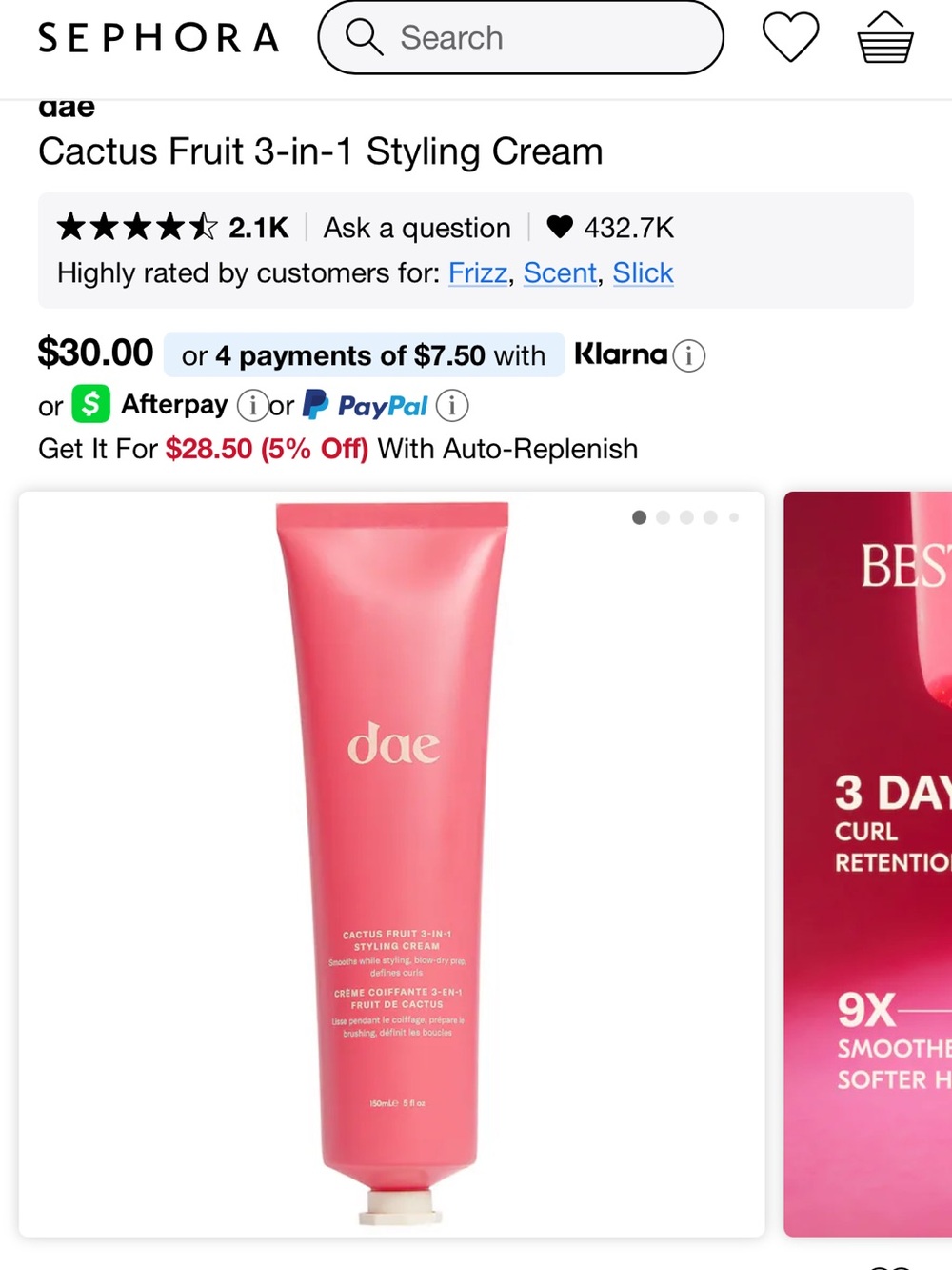 DAE Cactus Fruit 3-in-1 Styling Cream — Pink